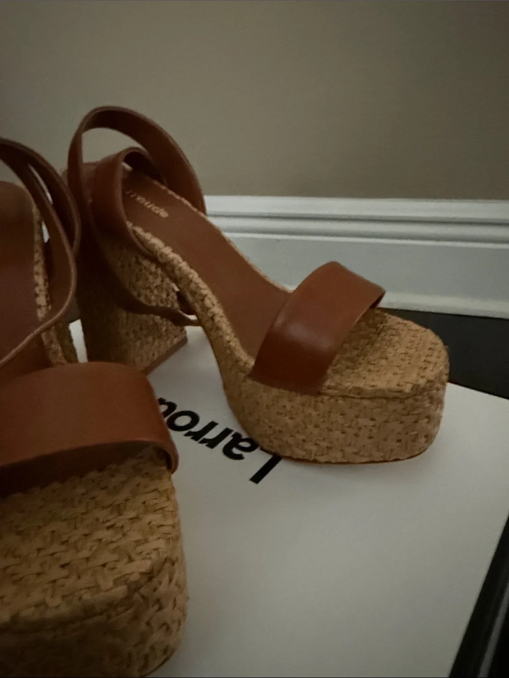 Larroude leather upper